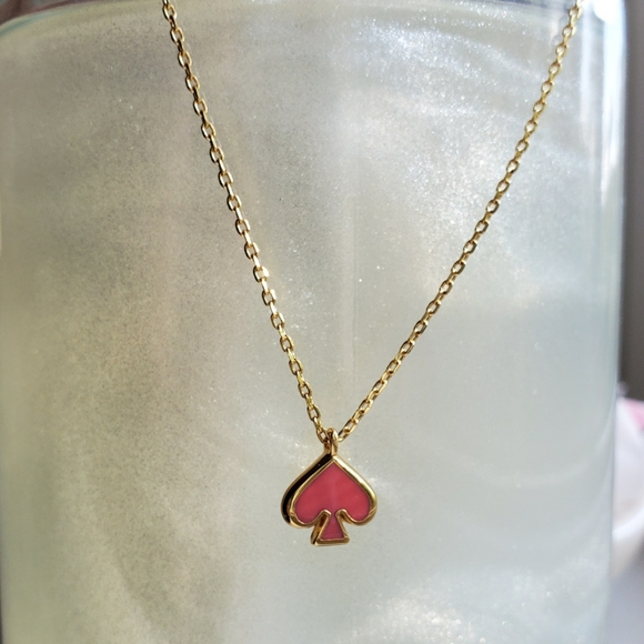 NWT Kate Spade Coral Enamel Pendant Neckla… - Picture 4 of 5